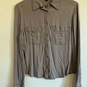 Express Brown Button Down Shirt